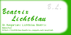 beatrix lichtblau business card